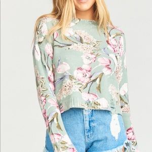 Show Me Your Mumu Cropped Varsity Sweater